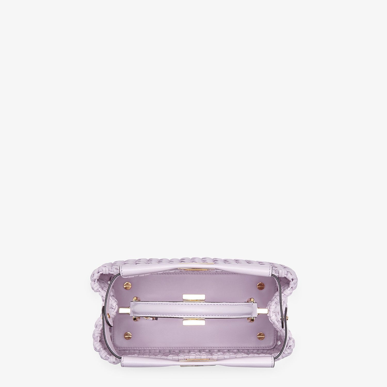 Lilac leather interlace bag - 5