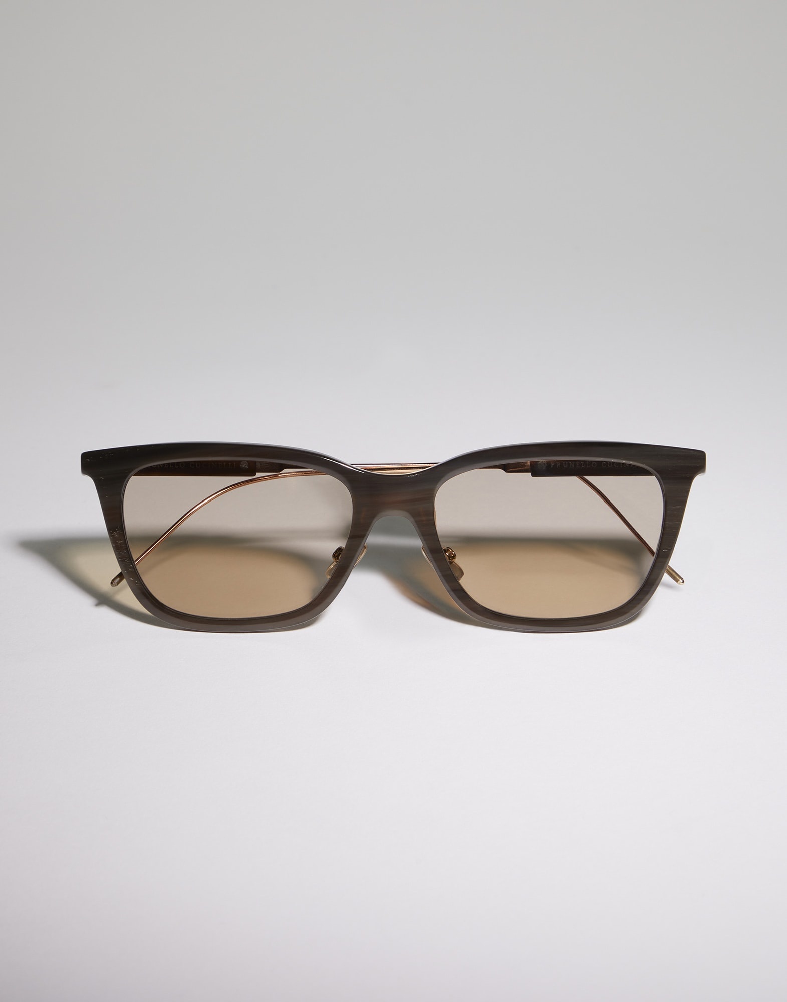 Sartorial Sunset horn and titanium sunglasses - 1