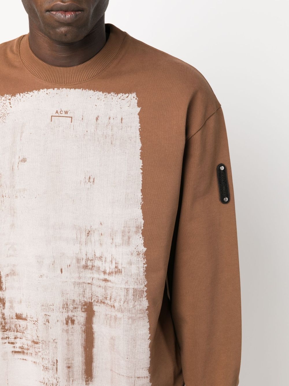 Brushstroke cotton sweatshirt - 5