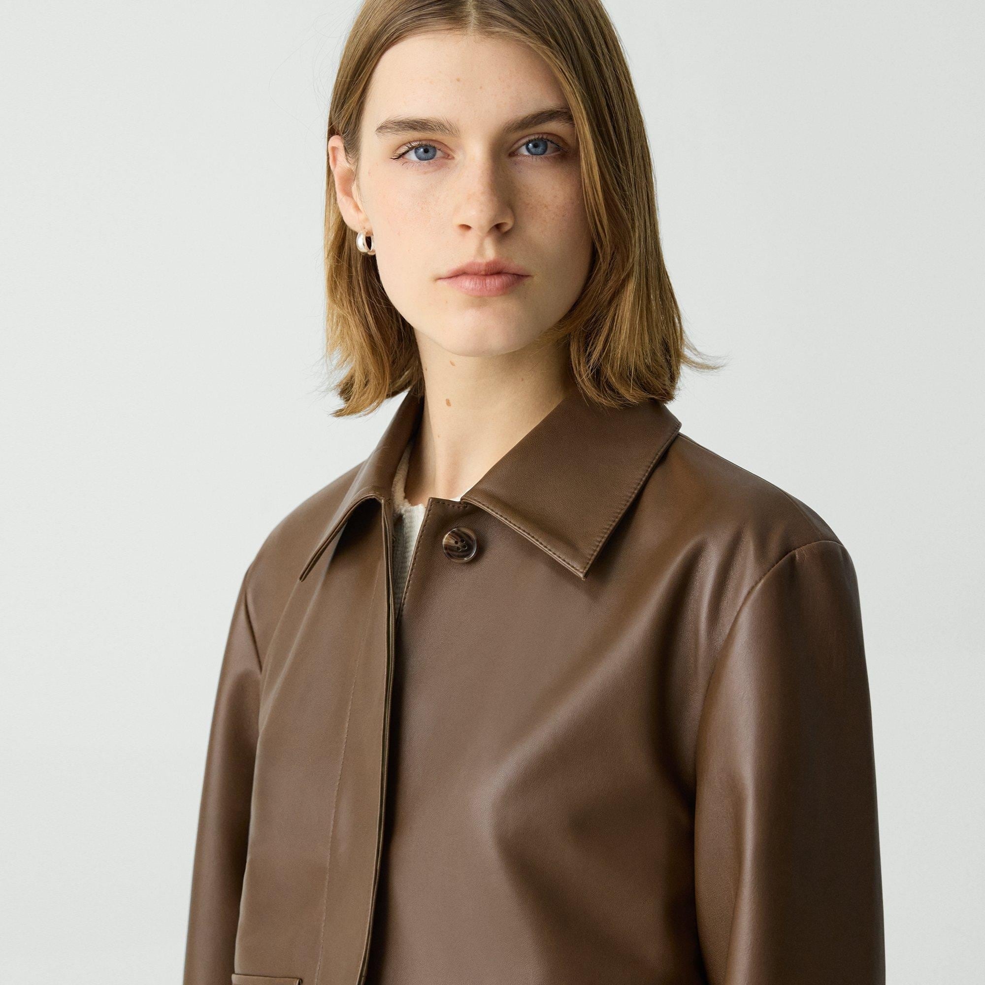 Boxy Jacket in Leather - 5