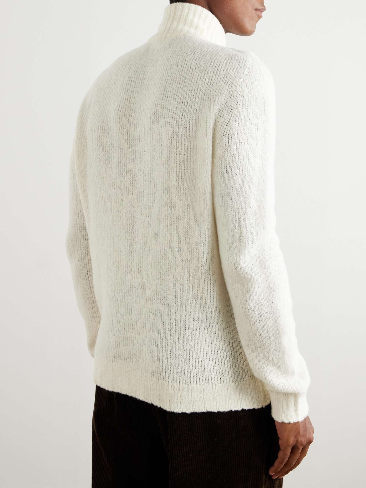Merino Wool-Blend Zip-Up Cardigan - 3