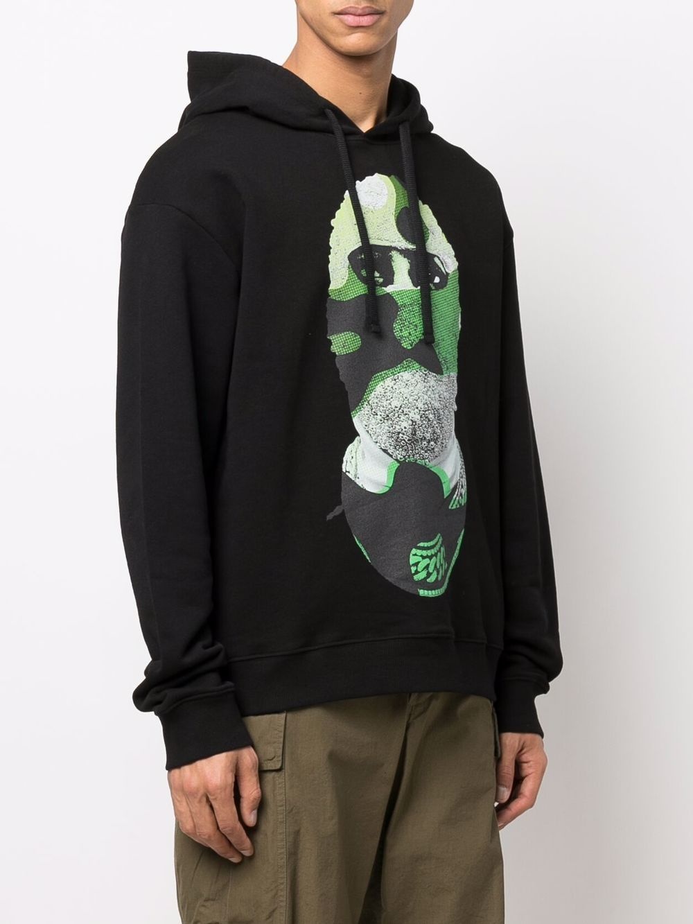 graphic-print cotton hoodie - 3