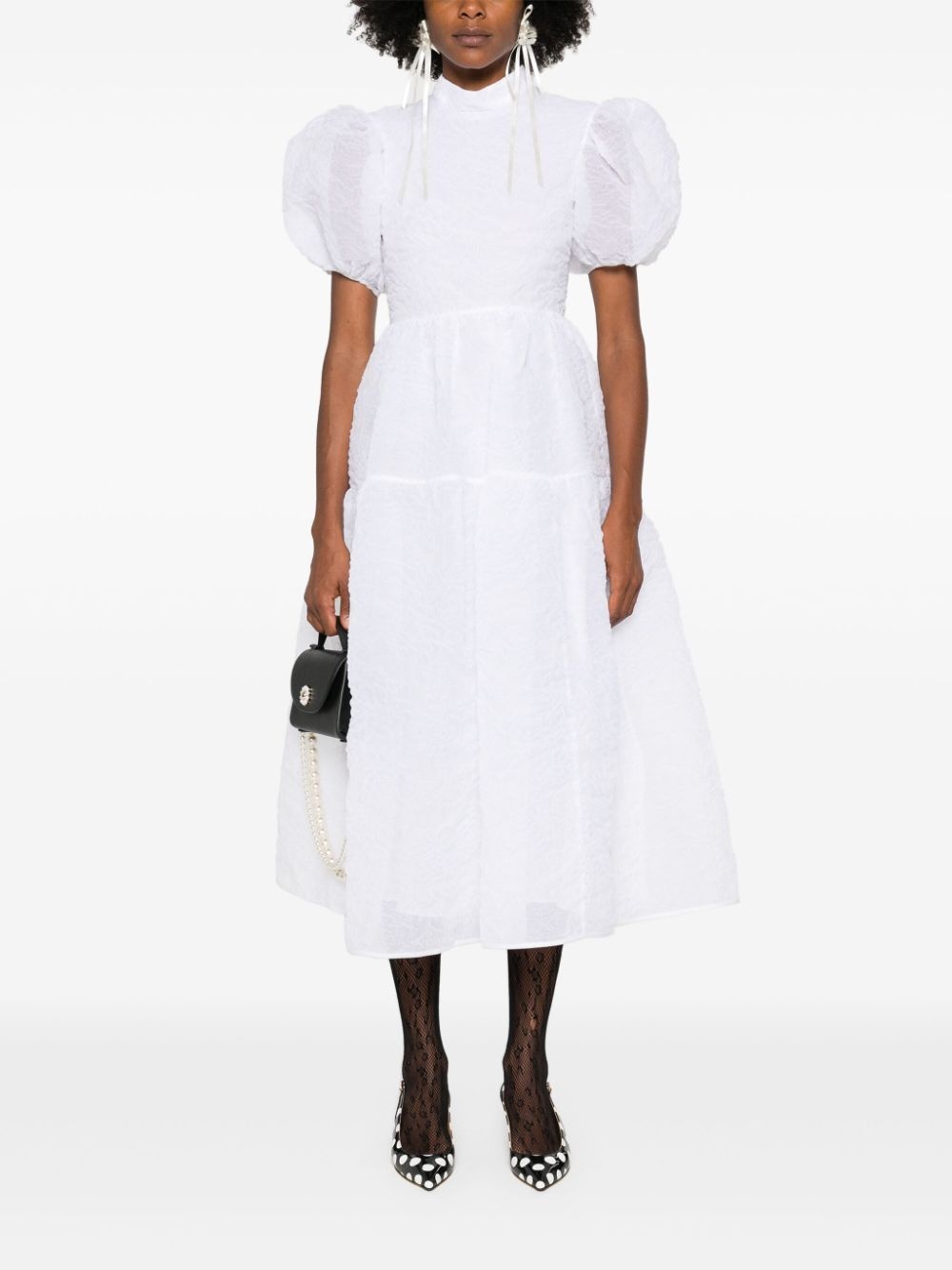 CECILIE BAHNSEN Juniper Puff-Sleeved Midi Dress | runwaycatalog | REVERSIBLE