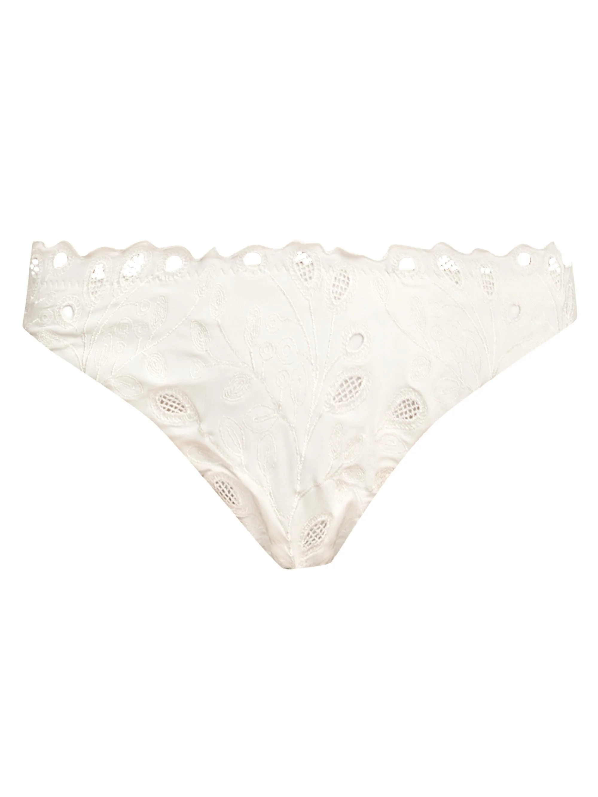 Women's Gina Embroidered Bikini Bottom - Ivory - 1