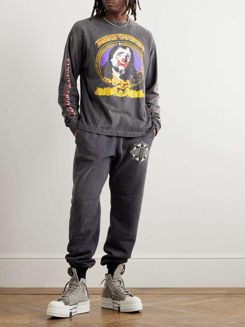 SAINT M×××××× + Born X Raised Clown Distressed Printed Cotton-Jersey T-Shirt outlook