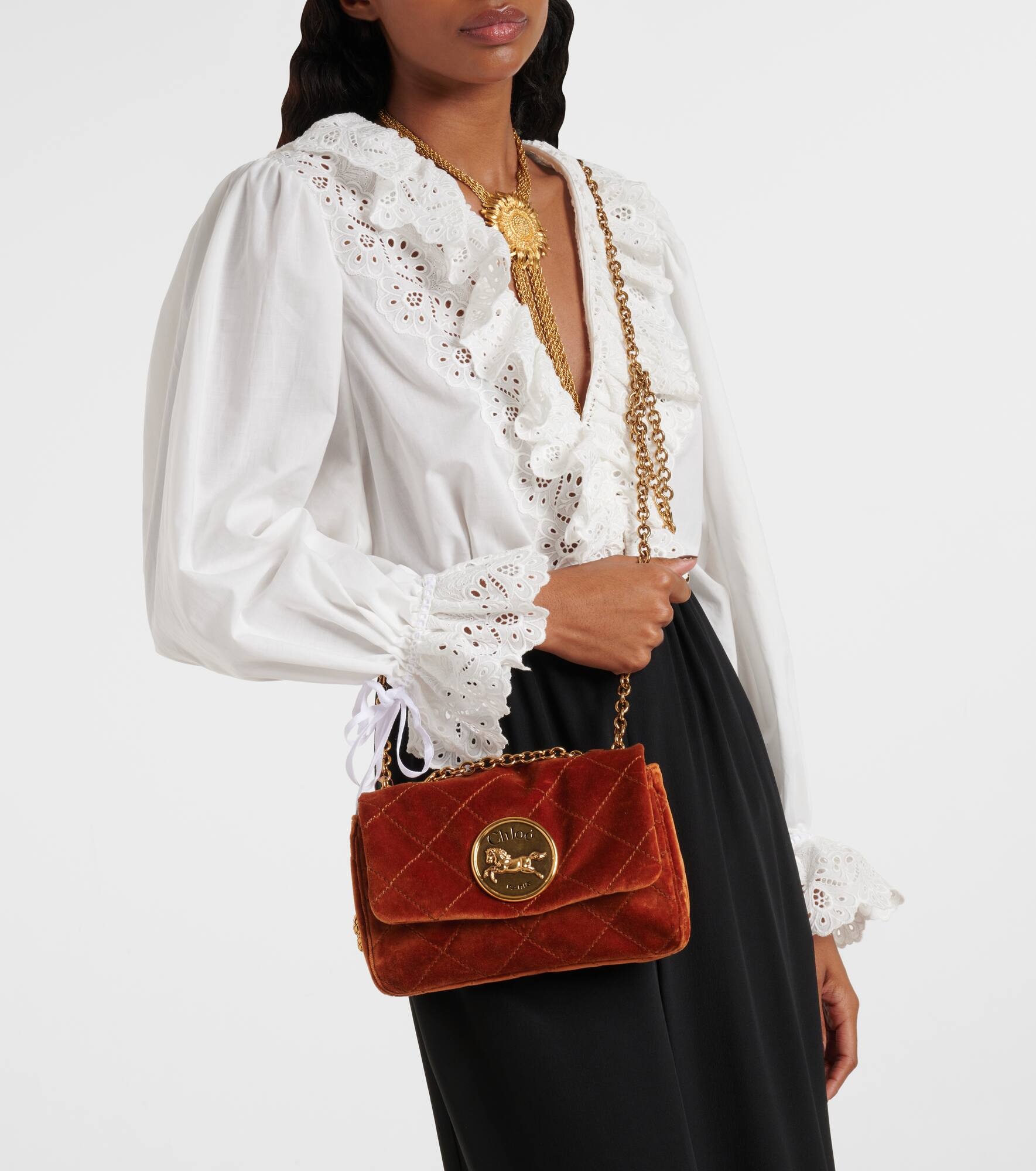 Chloé Heritage suede leather shoulder bag - 7