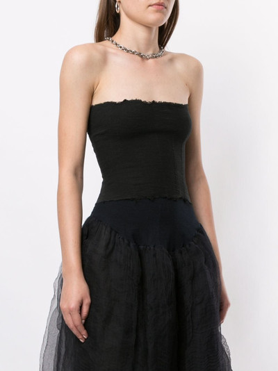 Marc Le Bihan tulle-panelled strapless dress outlook