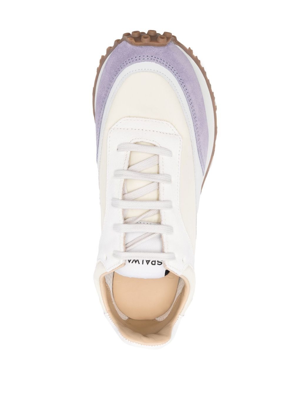 panelled low-top sneakers - 4