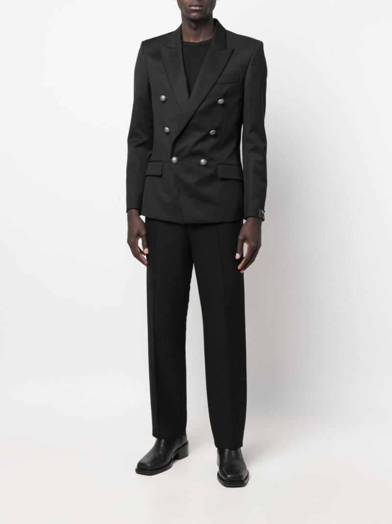 Balmain double-breasted wool blazer outlook