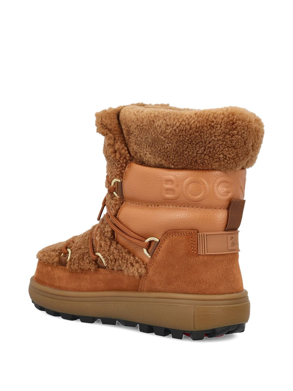 shearling leather ankle boots - 4