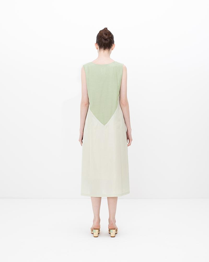 CLEO DRESS (SILK) W LT.GREEN - 4