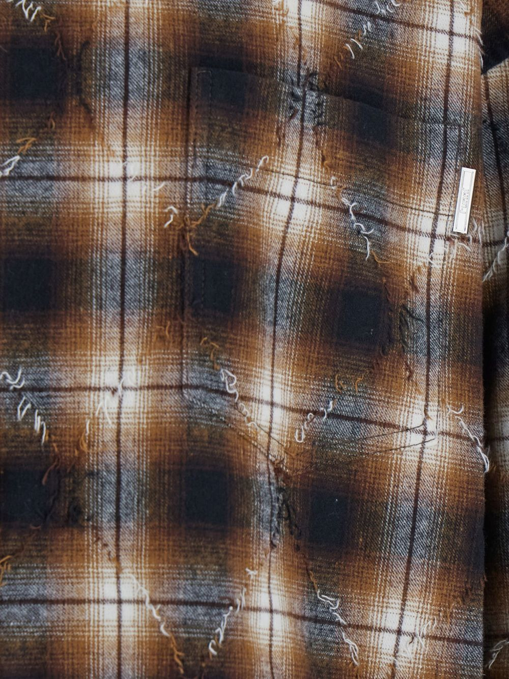 argyle check damaged shirt - 2