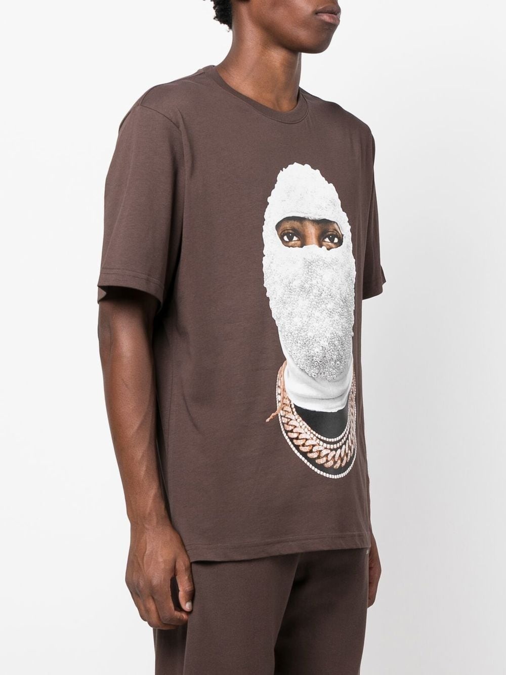 balaclava-print detail T-shirt - 3