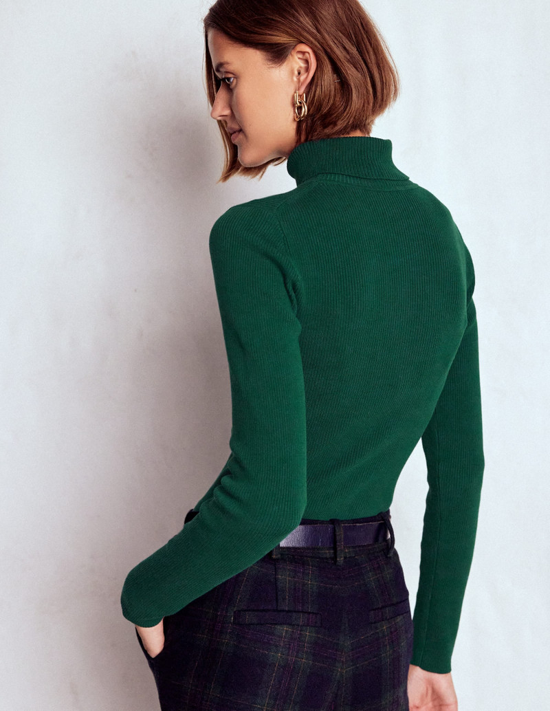 Emilia Roll Neck Sweater-Emerald Night 5