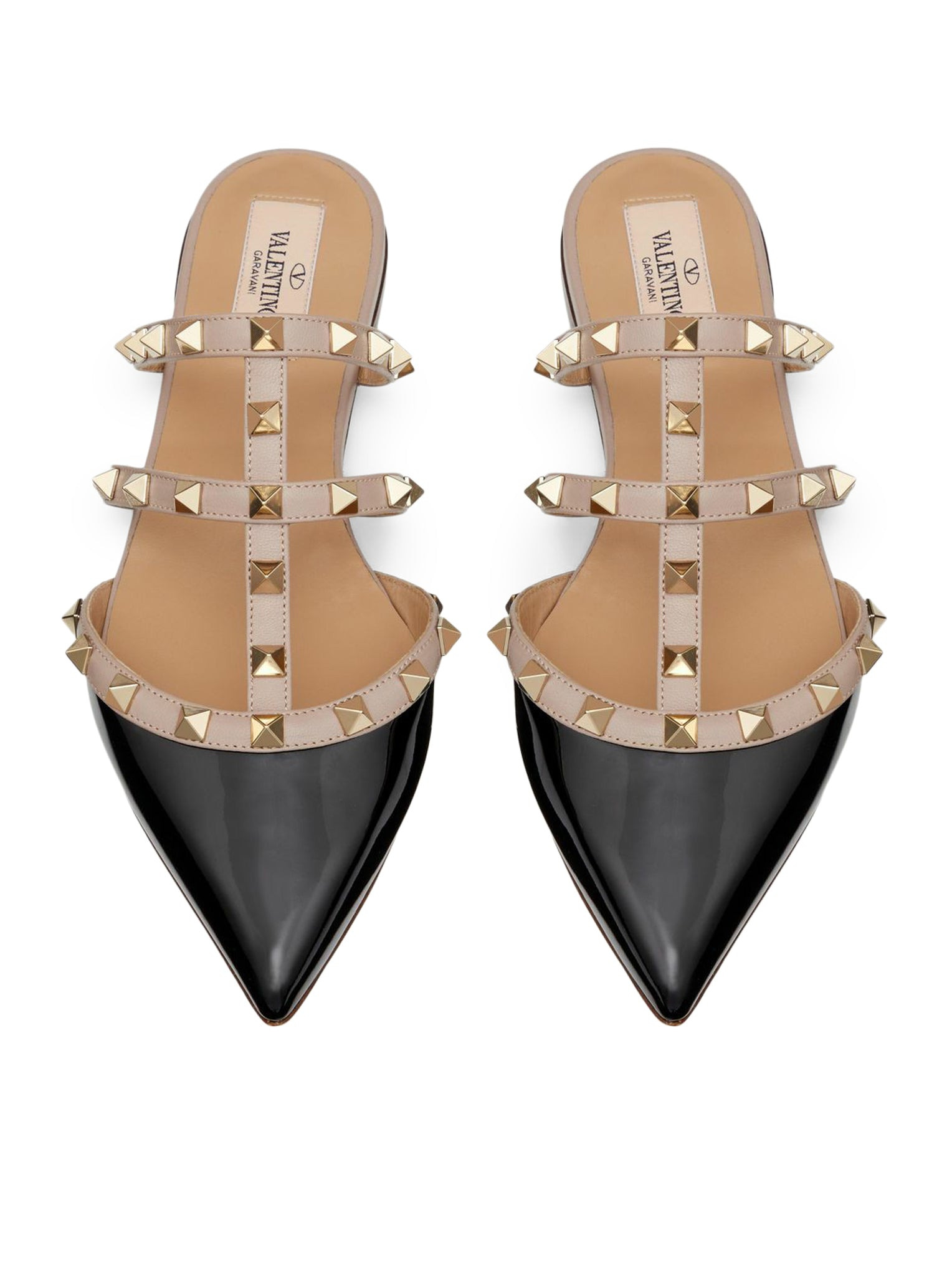 PATENT LEATHER ROCKSTUD MULE - 5