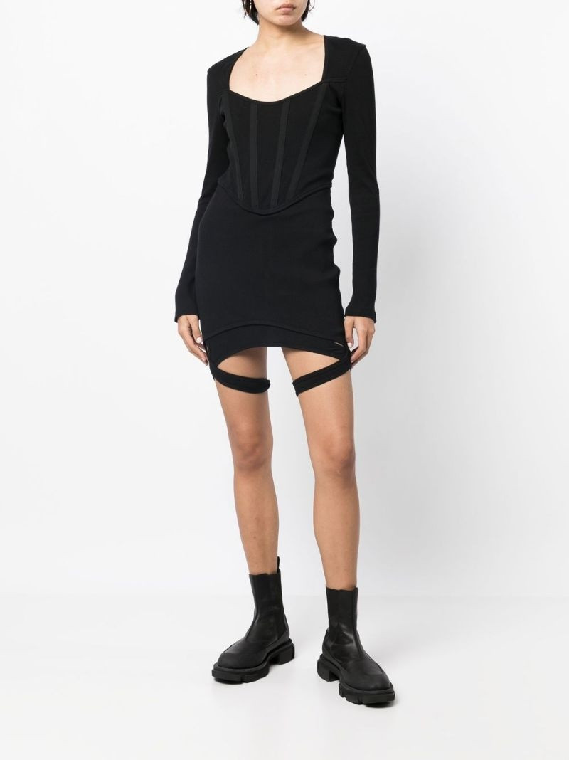 Dion Lee ribbed-knit mini dress outlook