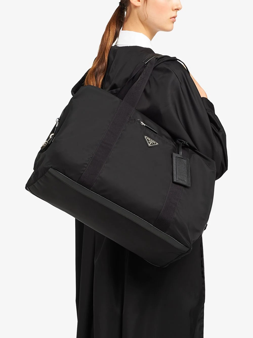 Re-Nylon triangle logo holdall bag - 6