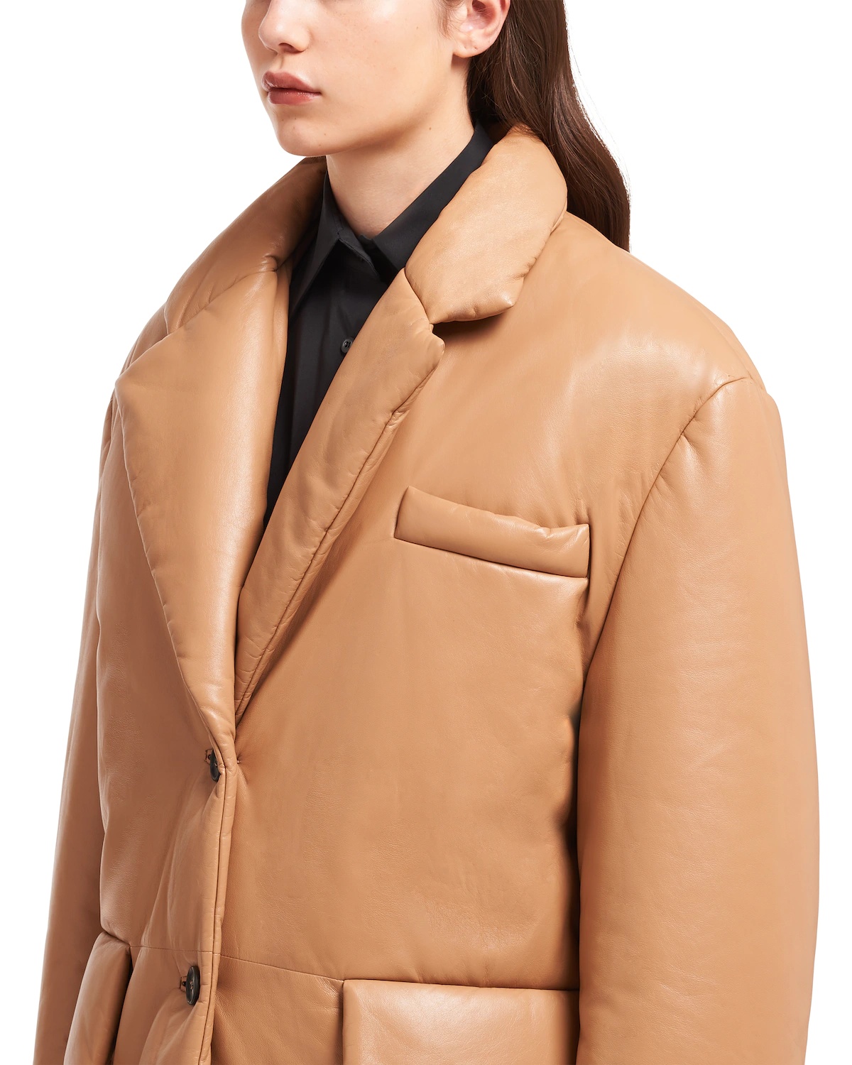 Nappa leather caban jacket - 5