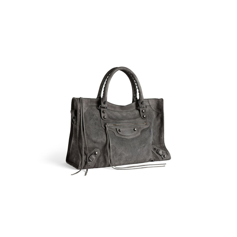 BALENCIAGA Women's Le City Bag Medium in Storm Grey outlook