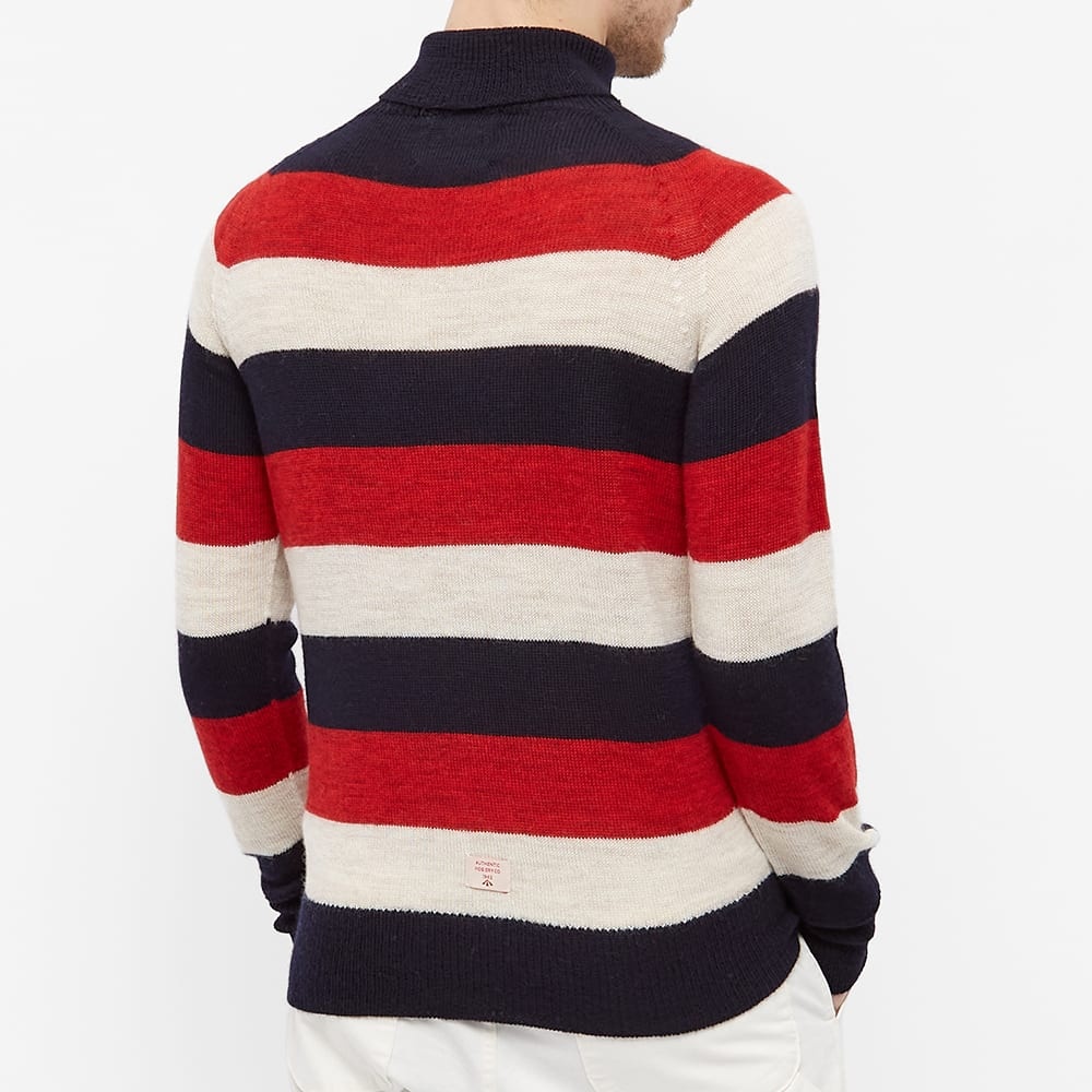 Nigel Cabourn Striped Seamless Rollneck Knit - 5