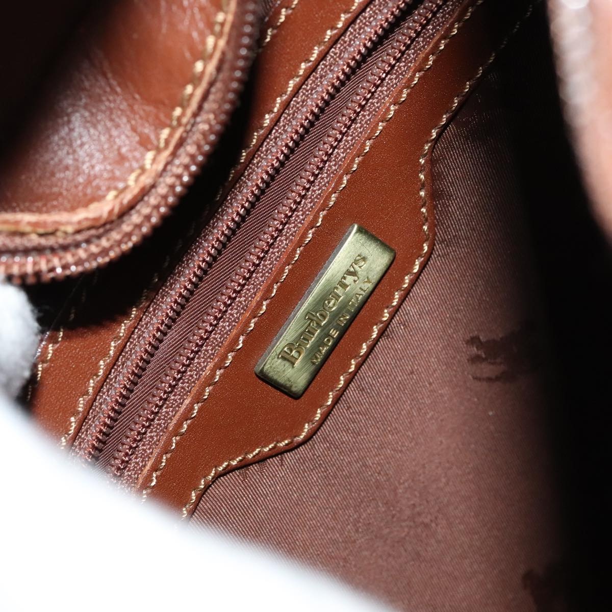 Burberry Nova Check Shoulder Bag Pvc Leather Beige - 11