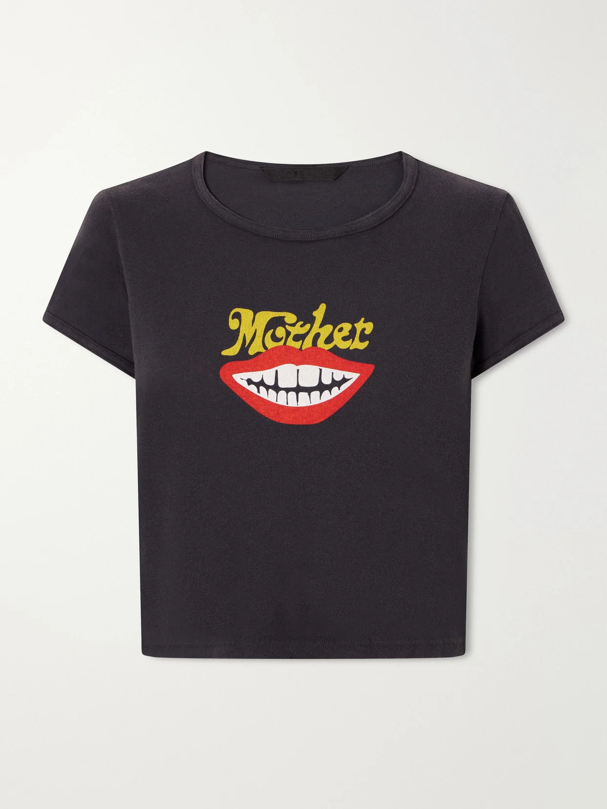 The Itty Bitty Ringer Cropped Printed Cotton-jersey T-shirt - 1