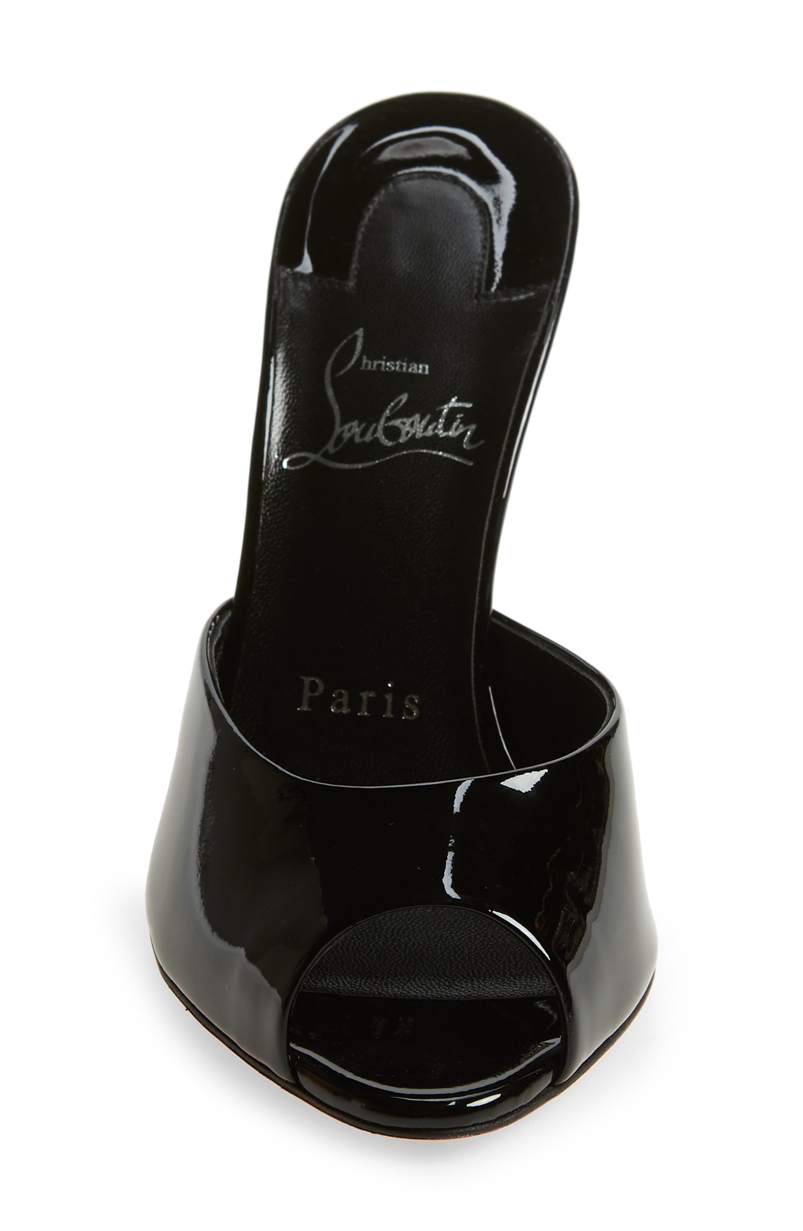 Christian Louboutin Me Dolly Peep Toe Slide Sandal in B439 Black at Nordstrom - 3
