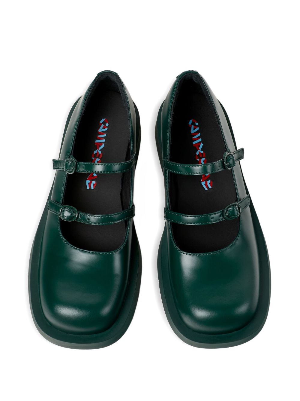 1978 double-buckle leather flat pumps - 4