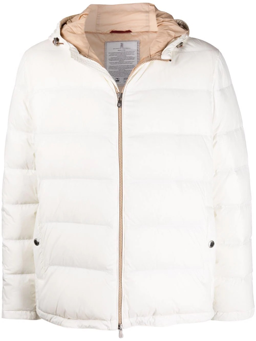 hooded padded down jacket - 1