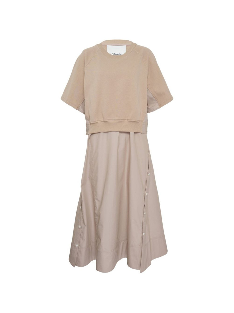 crew-neck short-sleeve midi dress 1