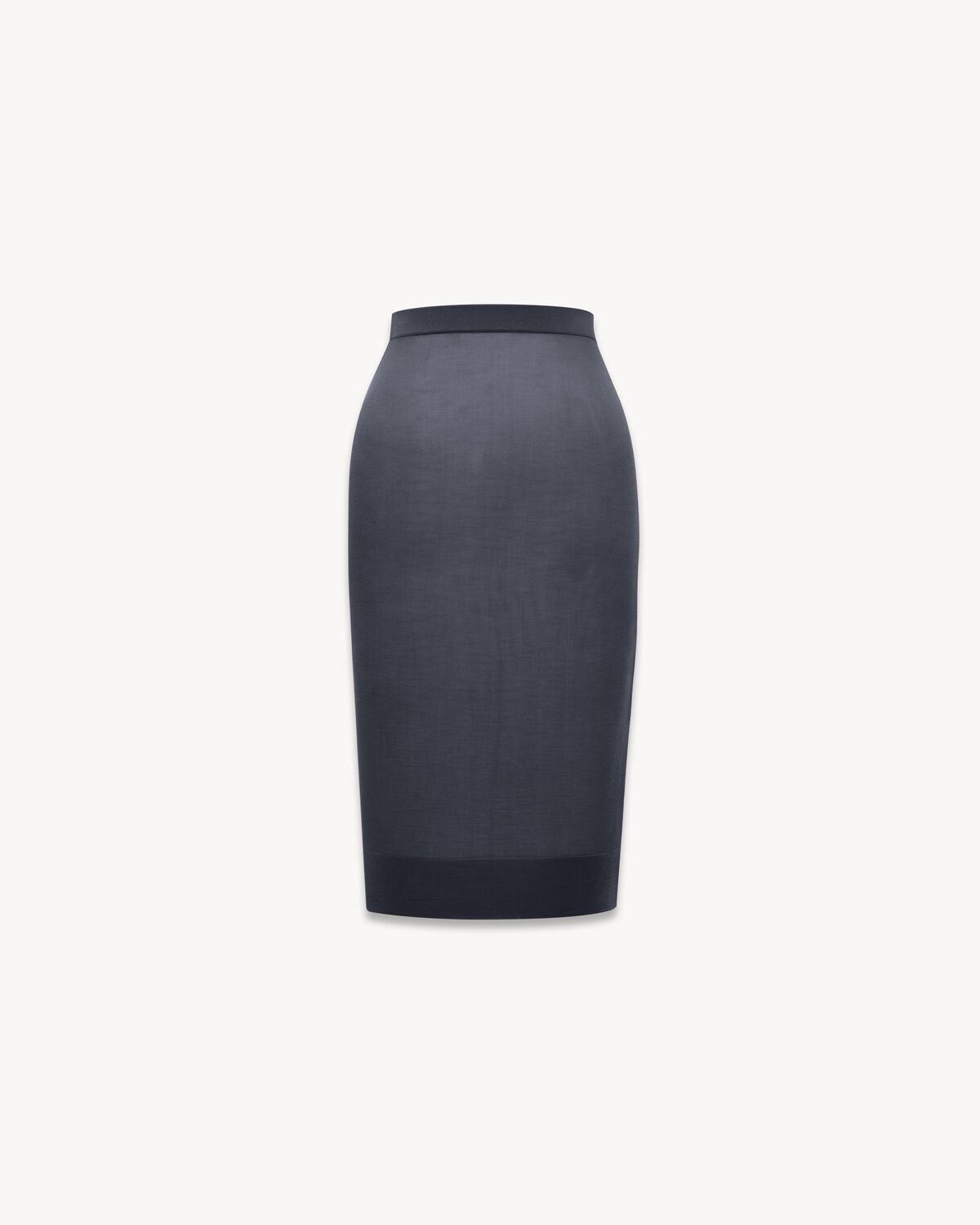 スカート Saint Laurent FW24 KNIT PENCIL SKIRT (811119 Y75YK4104) Saint Laurent Midi Pencil Skirt in Prune | FWRD