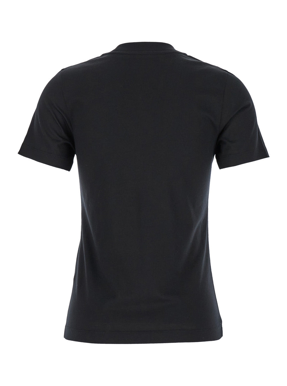 Moncler Women Black T-Shirt With Rhinestone Logo In Cotton Woman - 2