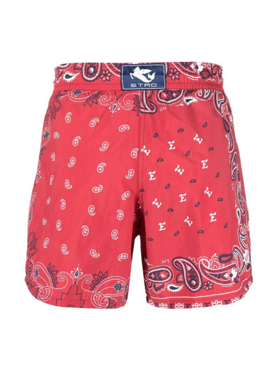 Etro bandana-print swim shorts outlook