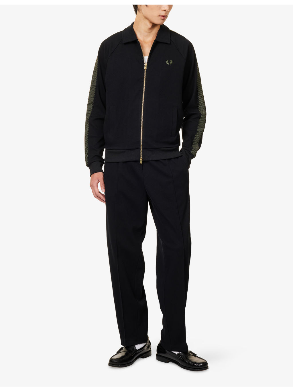 Tennis Taped Relaxed-Fit Cotton Blend Track Bottoms - 2