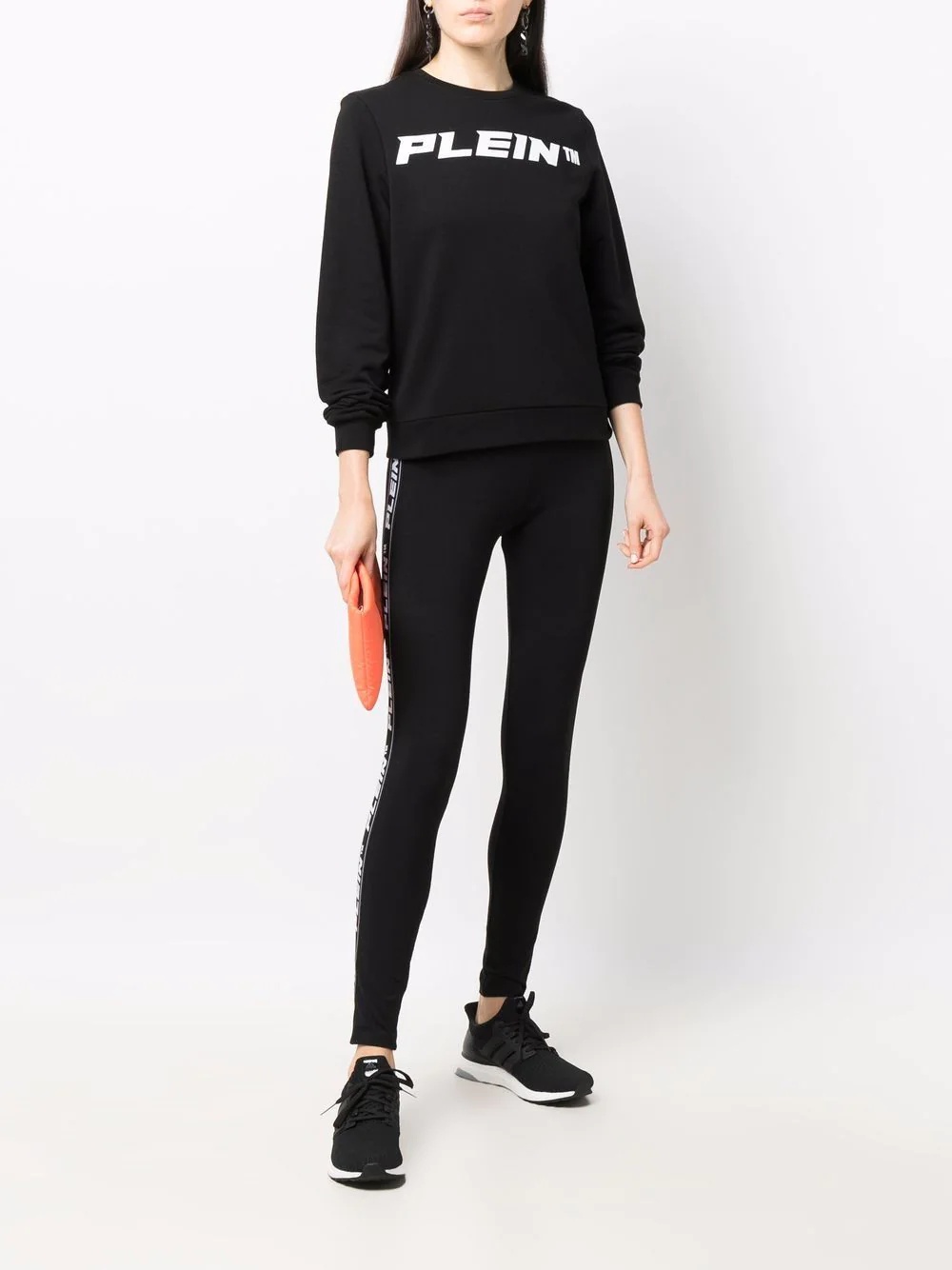 logo-print jersey leggings - 2