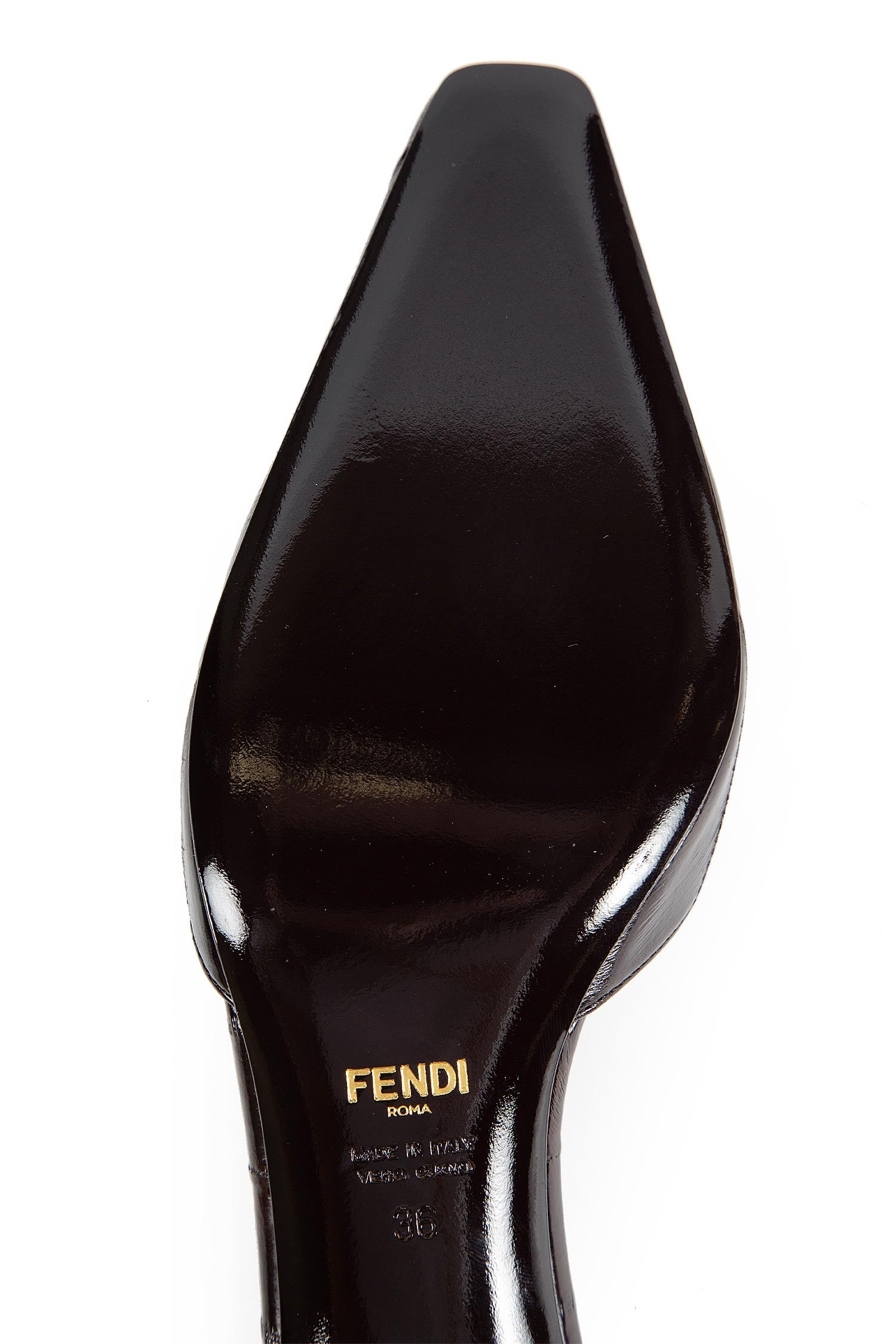 Fendi Ffold Eel Leather Slingbacks - 7
