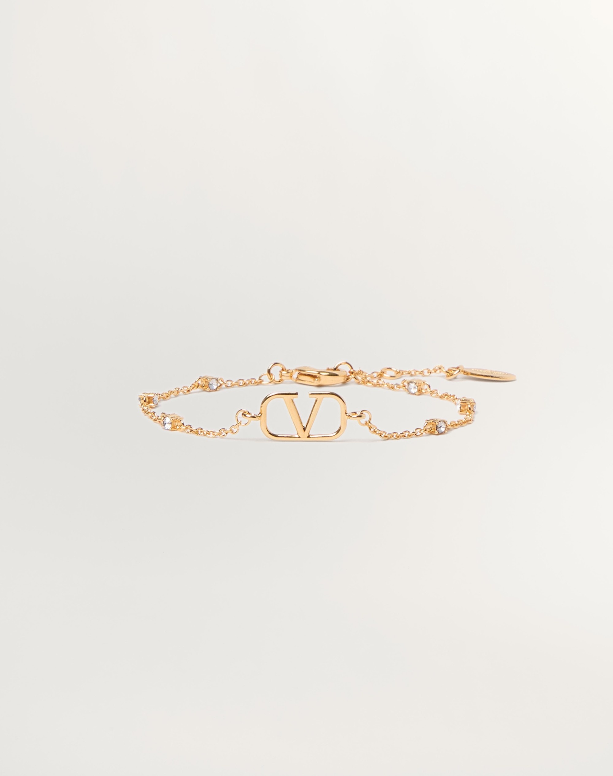 VLOGO SIGNATURE METAL AND SWAROVSKI® CRYSTAL BRACELET - 1