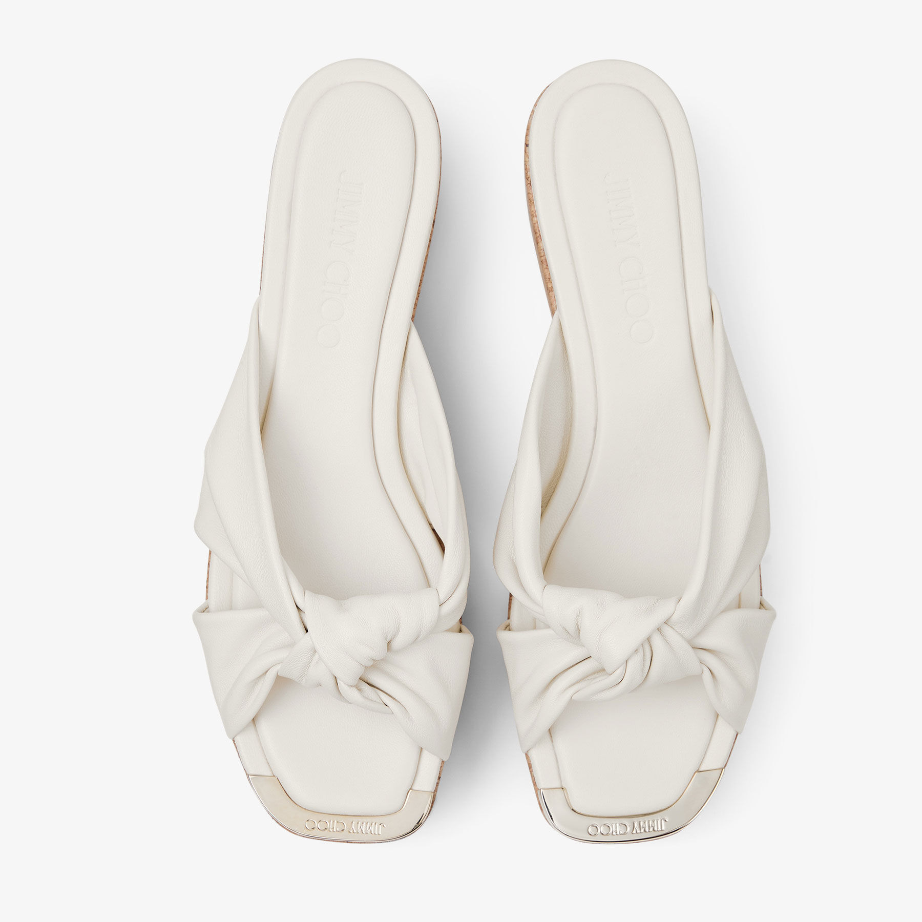 Avenue Wedge 50
Latte Nappa Leather Wedge Mules - 4