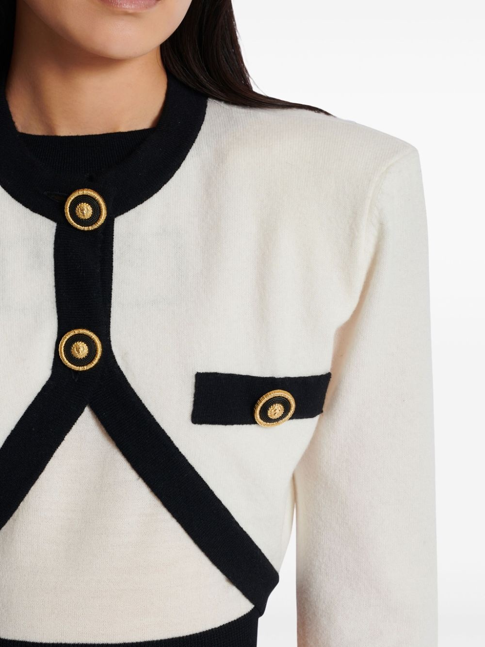 cropped knit cardigan - 7