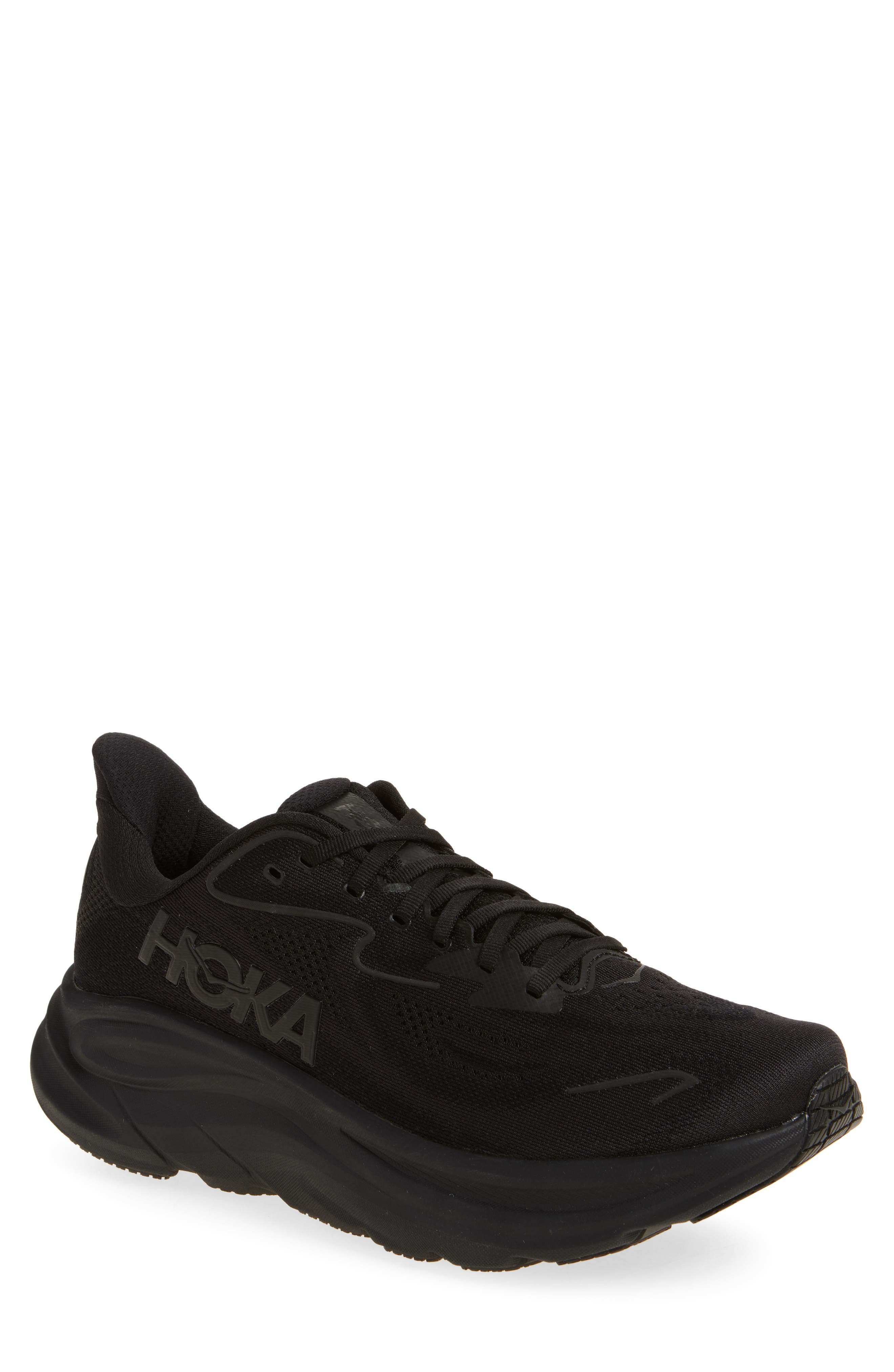 HOKA Clifton 10 Running Shoe in Black /Black at Nordstrom - 1