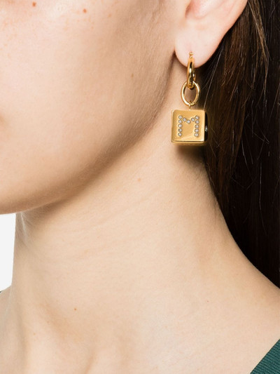 Marni cube-charm hinged hoop earrings outlook