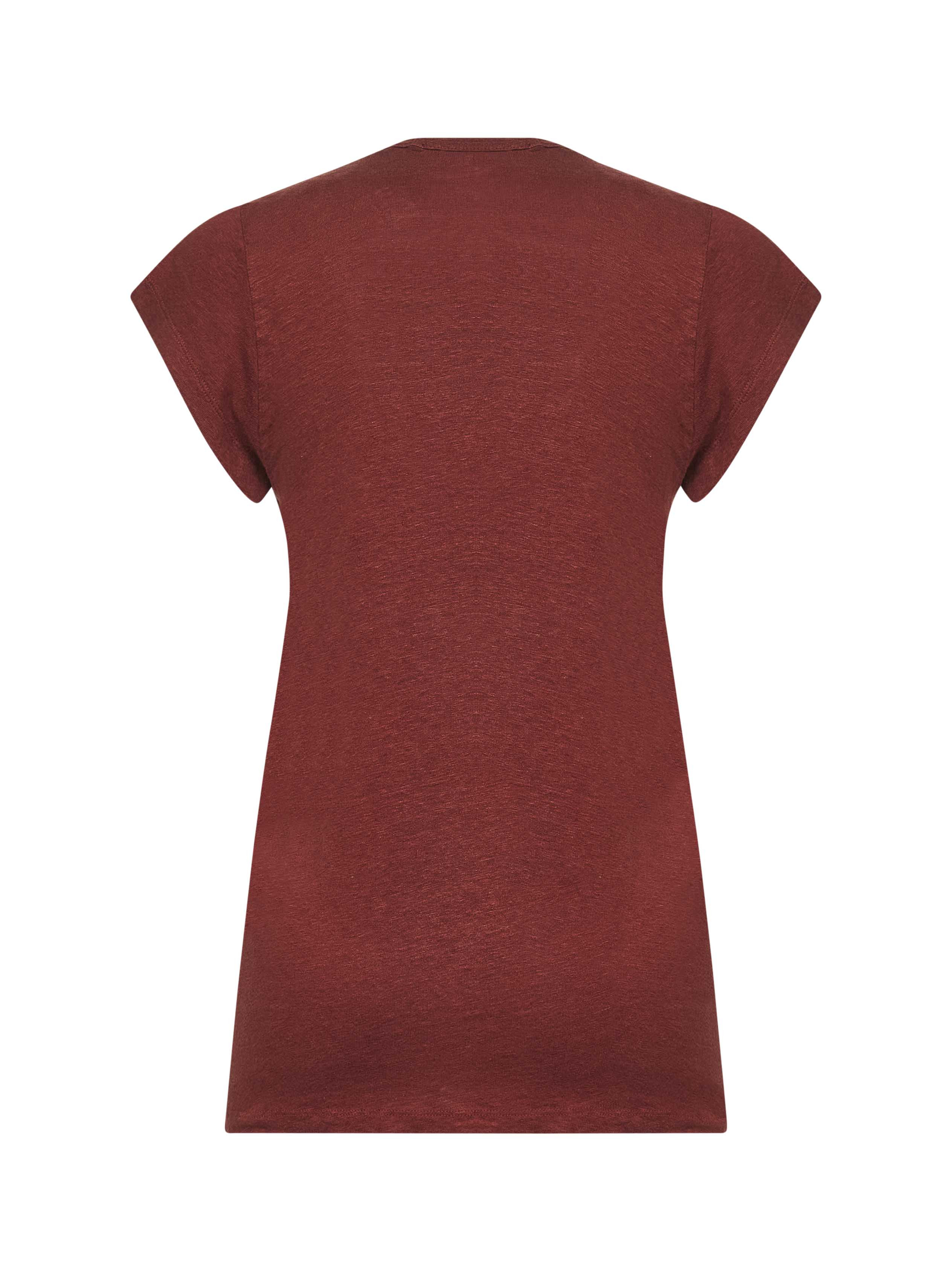 Red lightweight linen Zankou T-shirt - 2