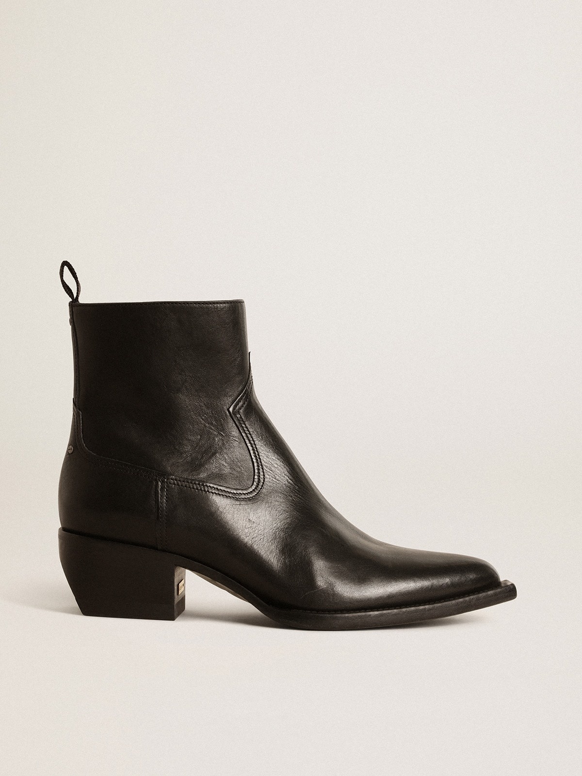 Men’s low Debbie boots in black leather - 1