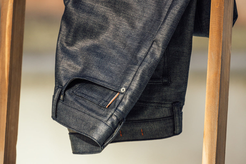 The Pen Slim - Coated Indigo Raw 14oz Selvedge 3