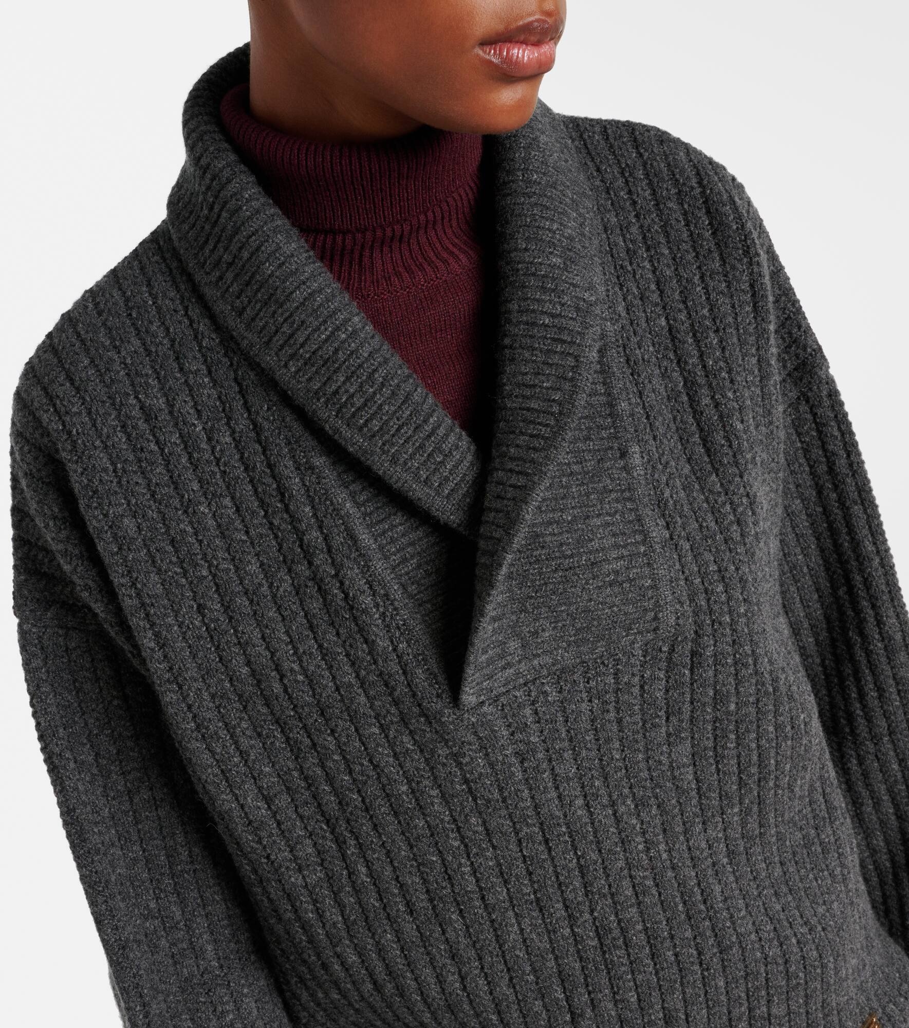 Ribbed-knit wool sweater - 4