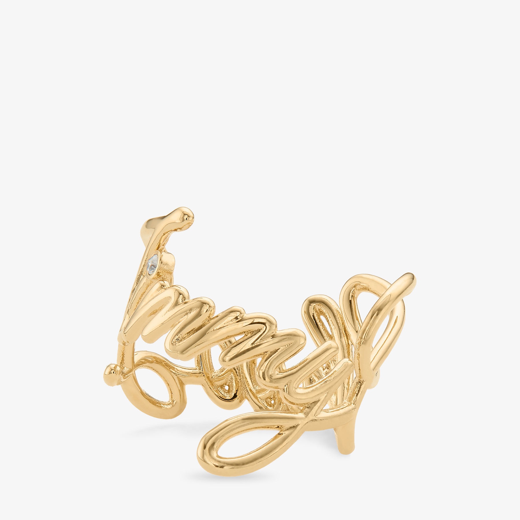 Logo Script Ring
Gold Finish Logo Script Ring - 2