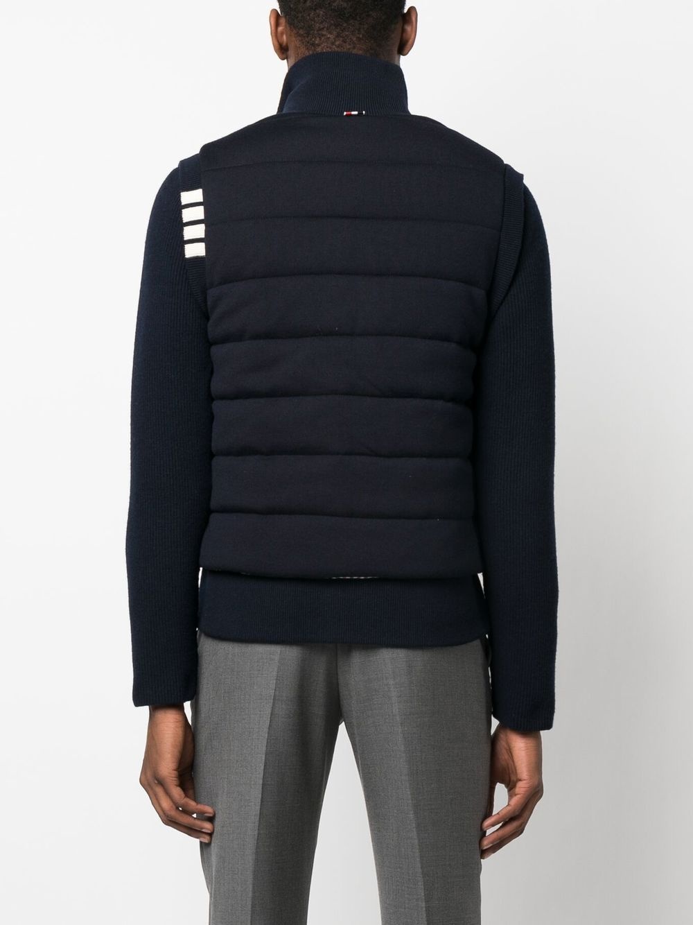 stripe-detail padded jacket - 4