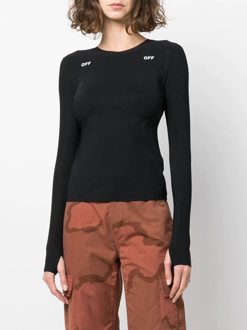 logo-print long-sleeve top 3