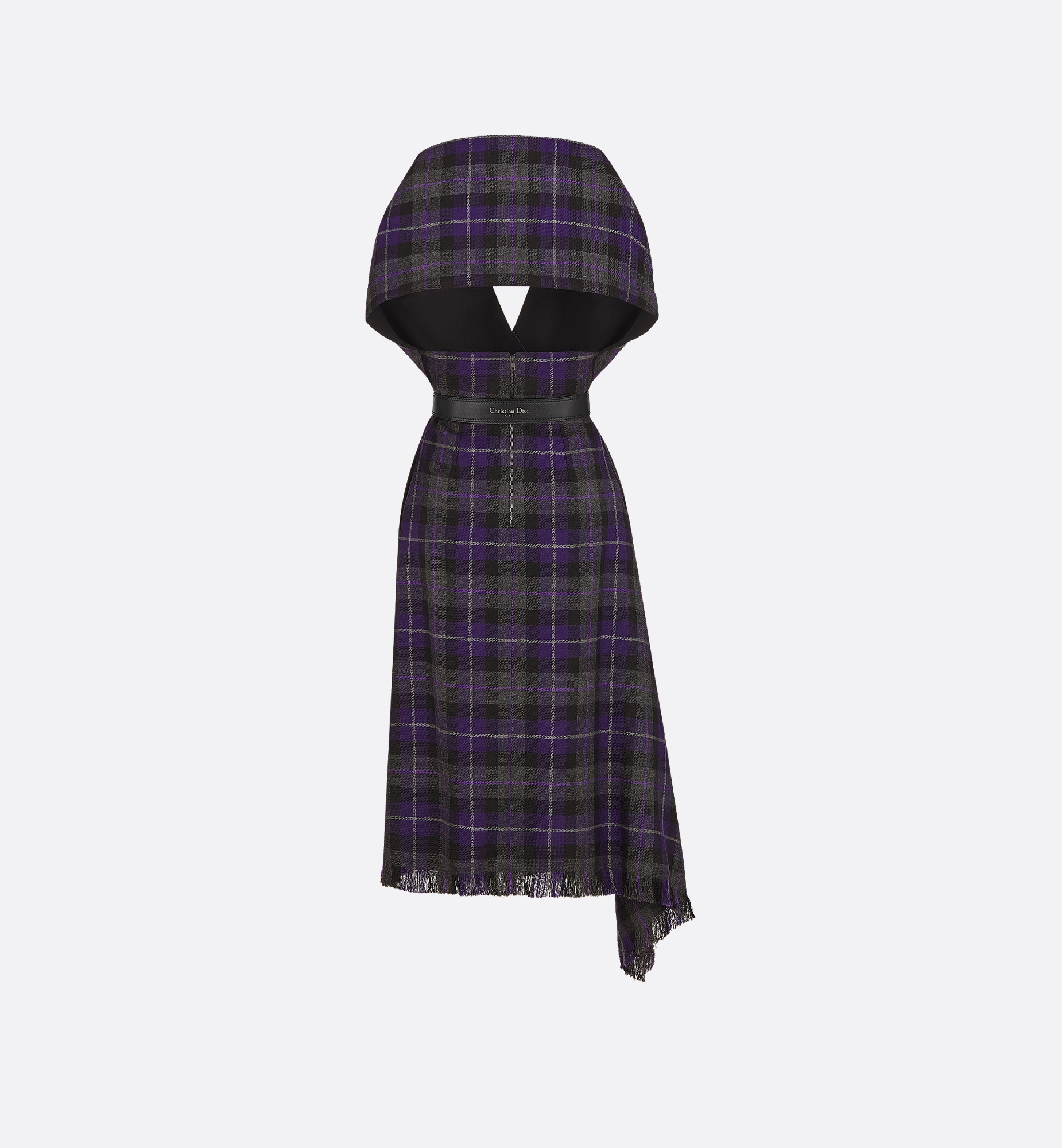 Mid-Length Dress with Belt - 2