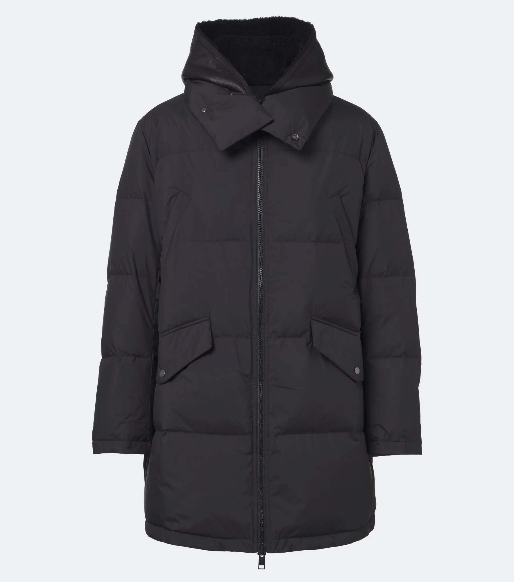 Shearling-trimmed down coat - 1
